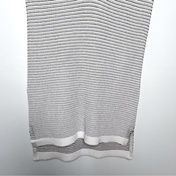 WHITE & WARREN Knit Ribbed Striped Sleeveless Midi Dress Coastal Nautical - Picture 12 of 13